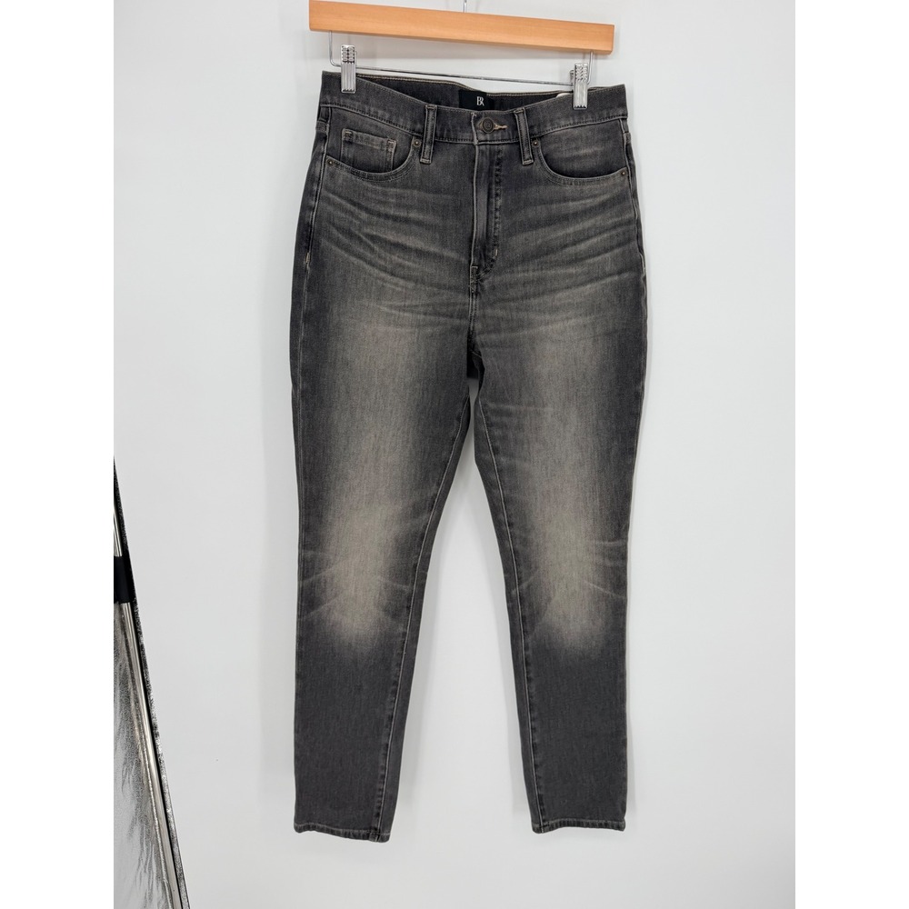 Banana Republic Skinny Jeans 29L Grey High Rise‎ Faded Denim Edgy Chic